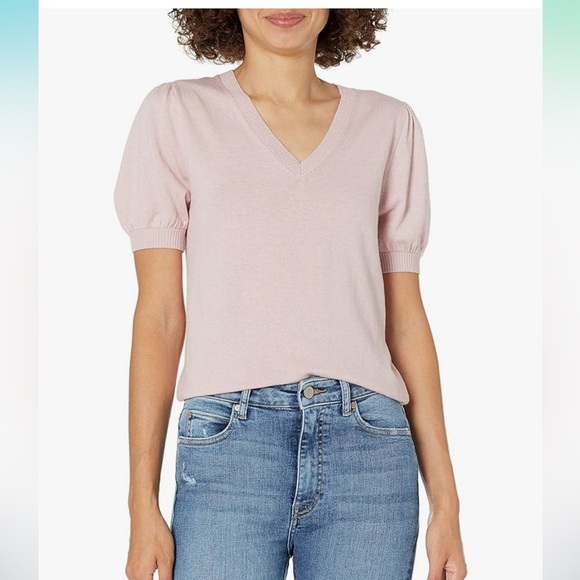 NWT Puff Sleeve Crewneck Sweater - Picture 1 of 3